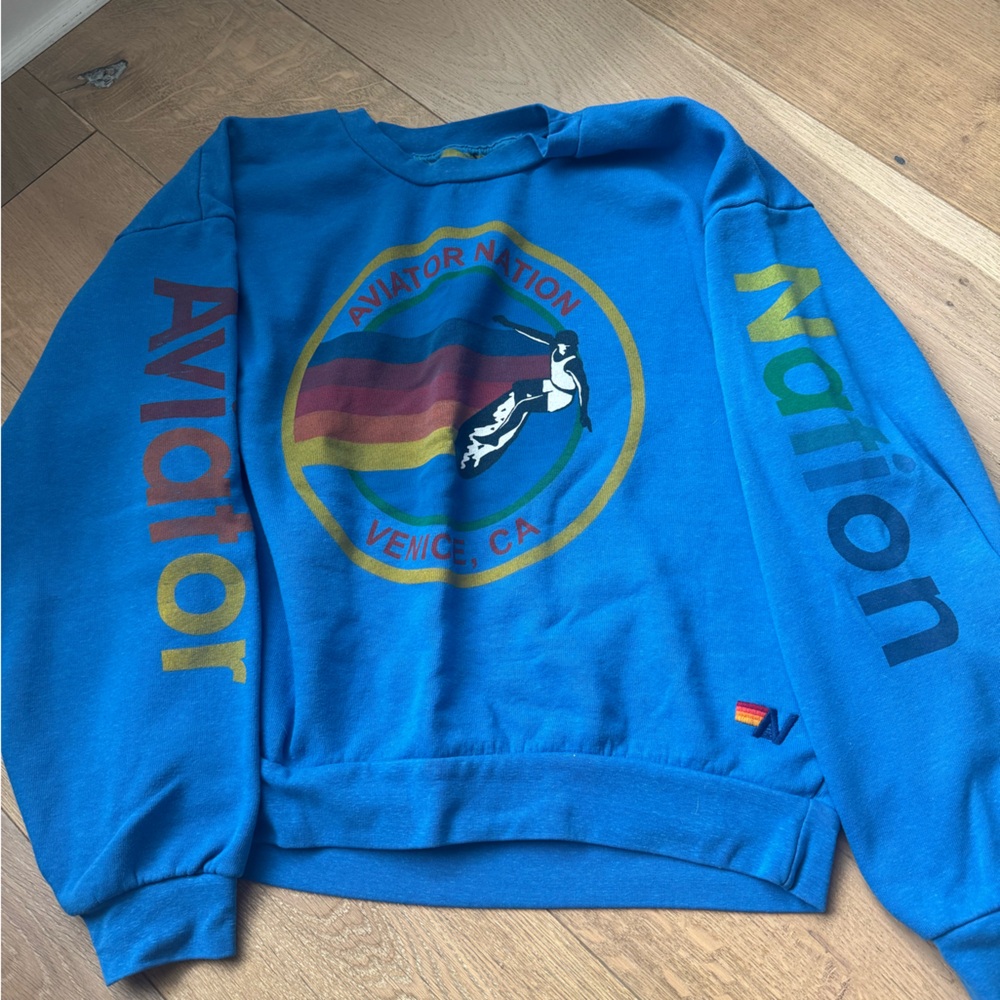 Aviator Nation Blue sweatshirt and sweatpants SET!!! - Picture 2 of 12